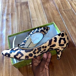 gianni bini leopard print heels